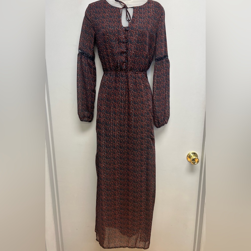 Romeo + Juliet Couture Long Sleeve Printed Midi Dress – Size Small